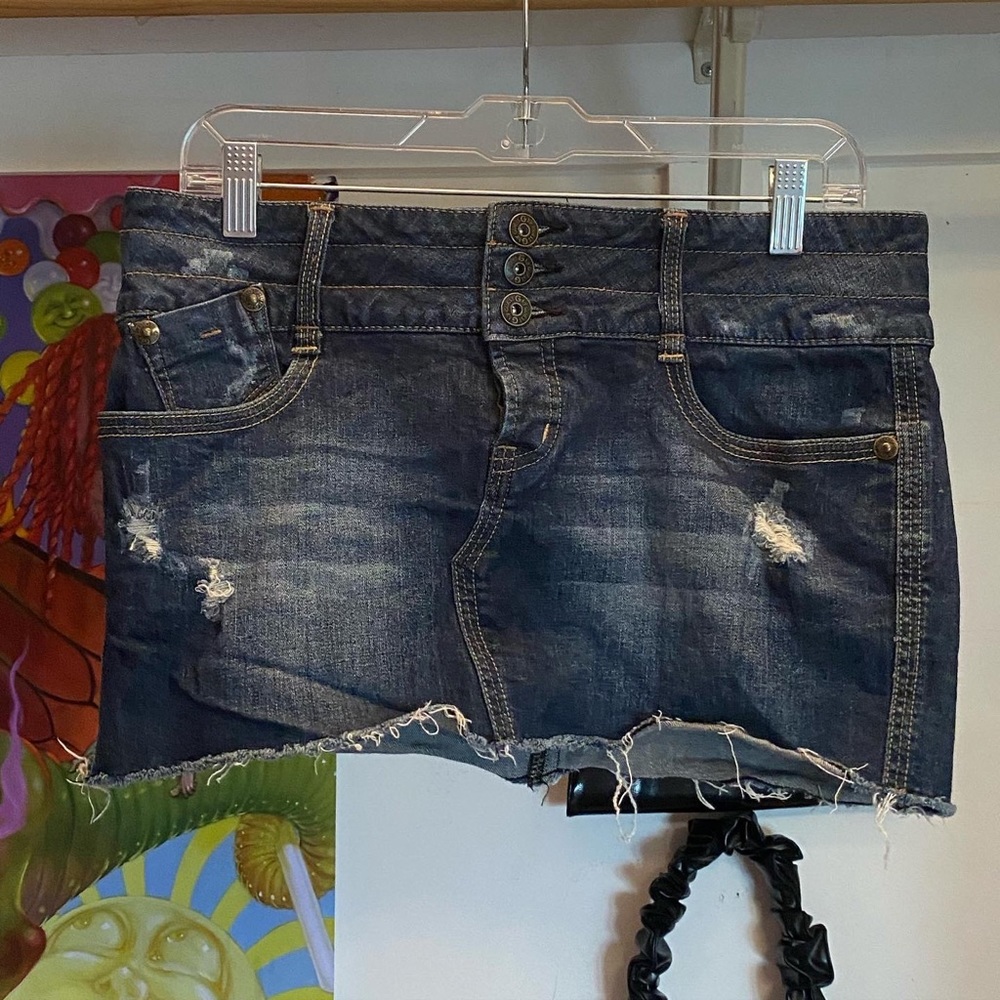 VINTAGE GUESS! DENIM MINI SKIRT